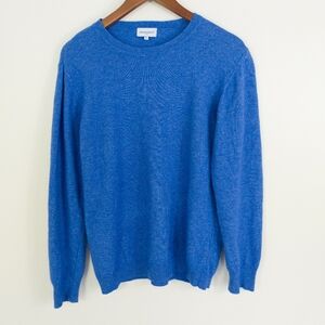 Bianco & Blu Merino Wool Blend Sweater Blue Size Large